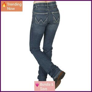 Premium Patch Mae Mid Rise Riding Jeans Boot Cut Fit